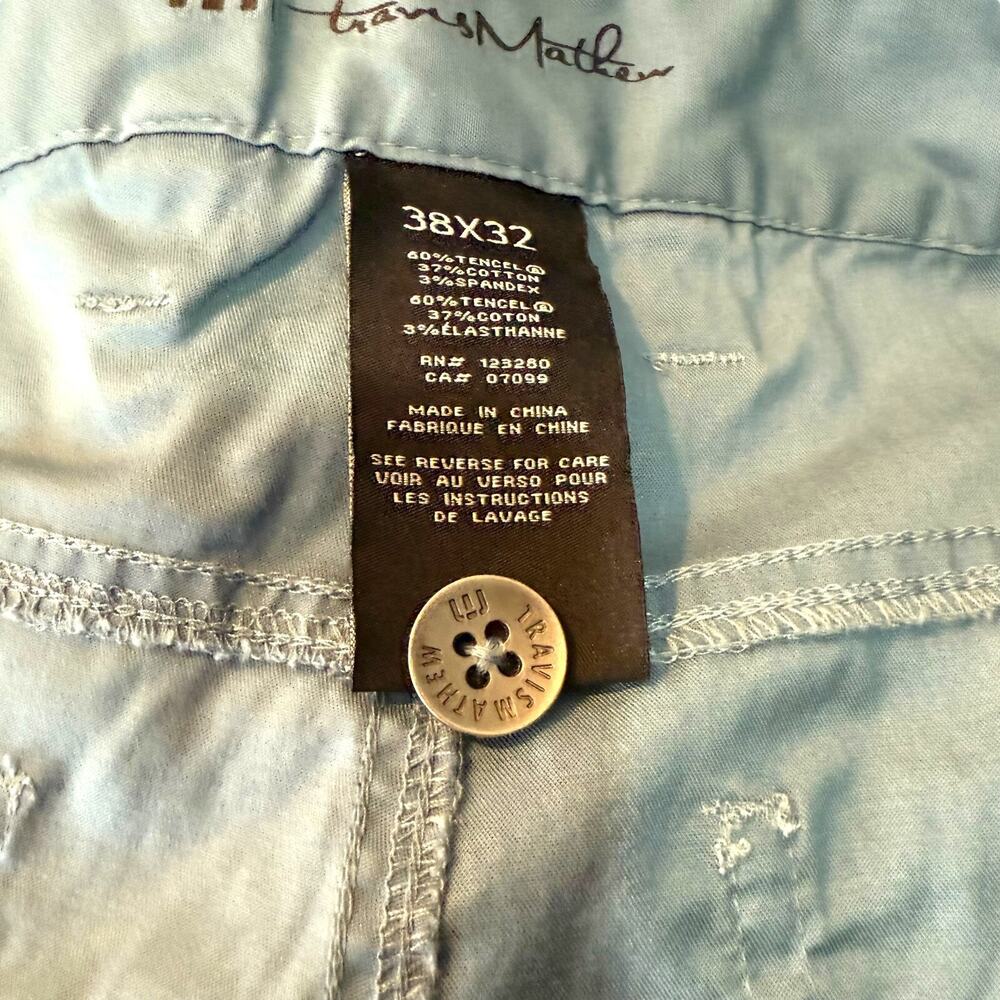 Travis Mathew Pants Mens 38x32 Blue Golf Back to Business Tencel Cotton - Picture 10 of 11